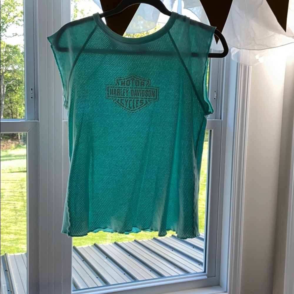 vintage mesh front harley tank top